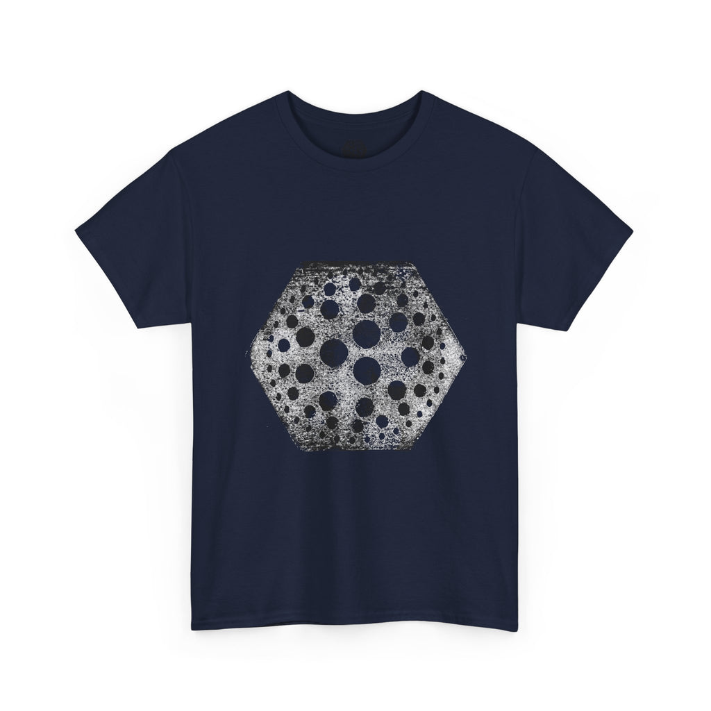 Hex Moon Graphic Tee Design Hex17 — Distressed Space Cheese Vintage Astronomy T-Shirt