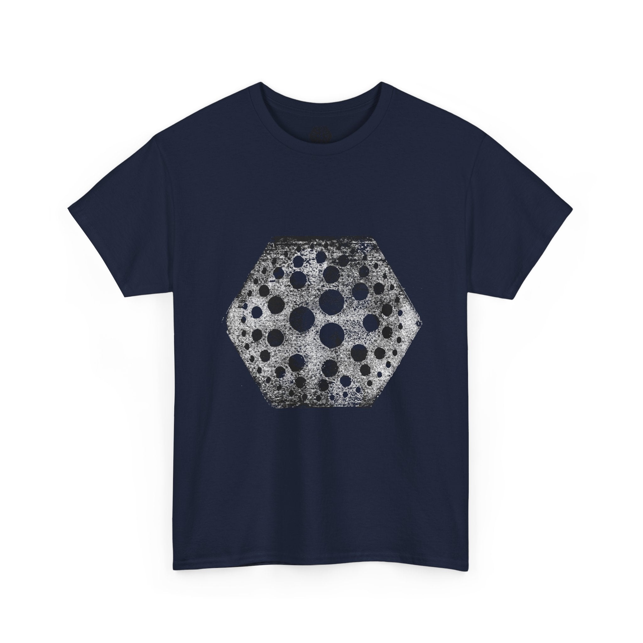 Hex Moon Graphic Tee — Distressed Space Cheese Vintage Astronomy T-Shirt