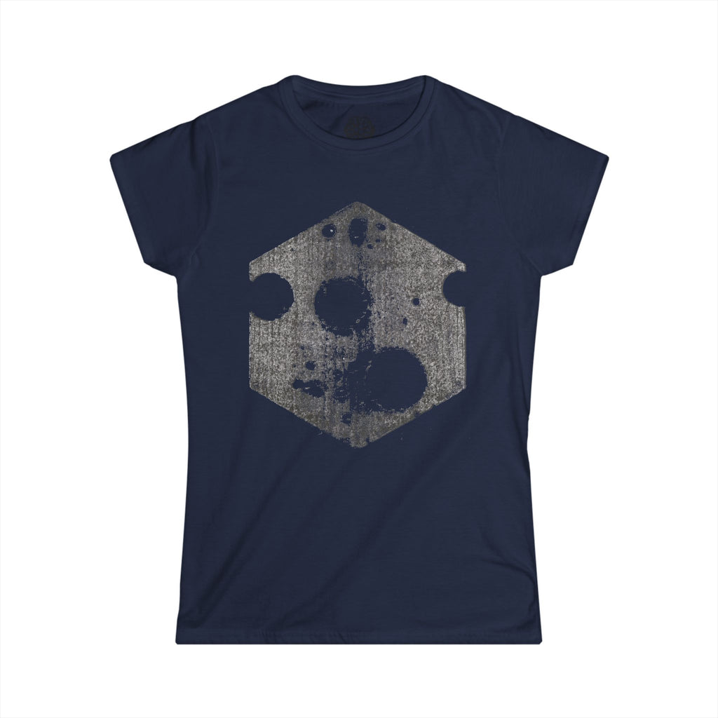 Women's T-Shirt — Distressed Hexagon Cheese Graphic Tee