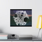 Abstract Moon Crater Matte Horizontal Poster — Surreal Celestial Art Print