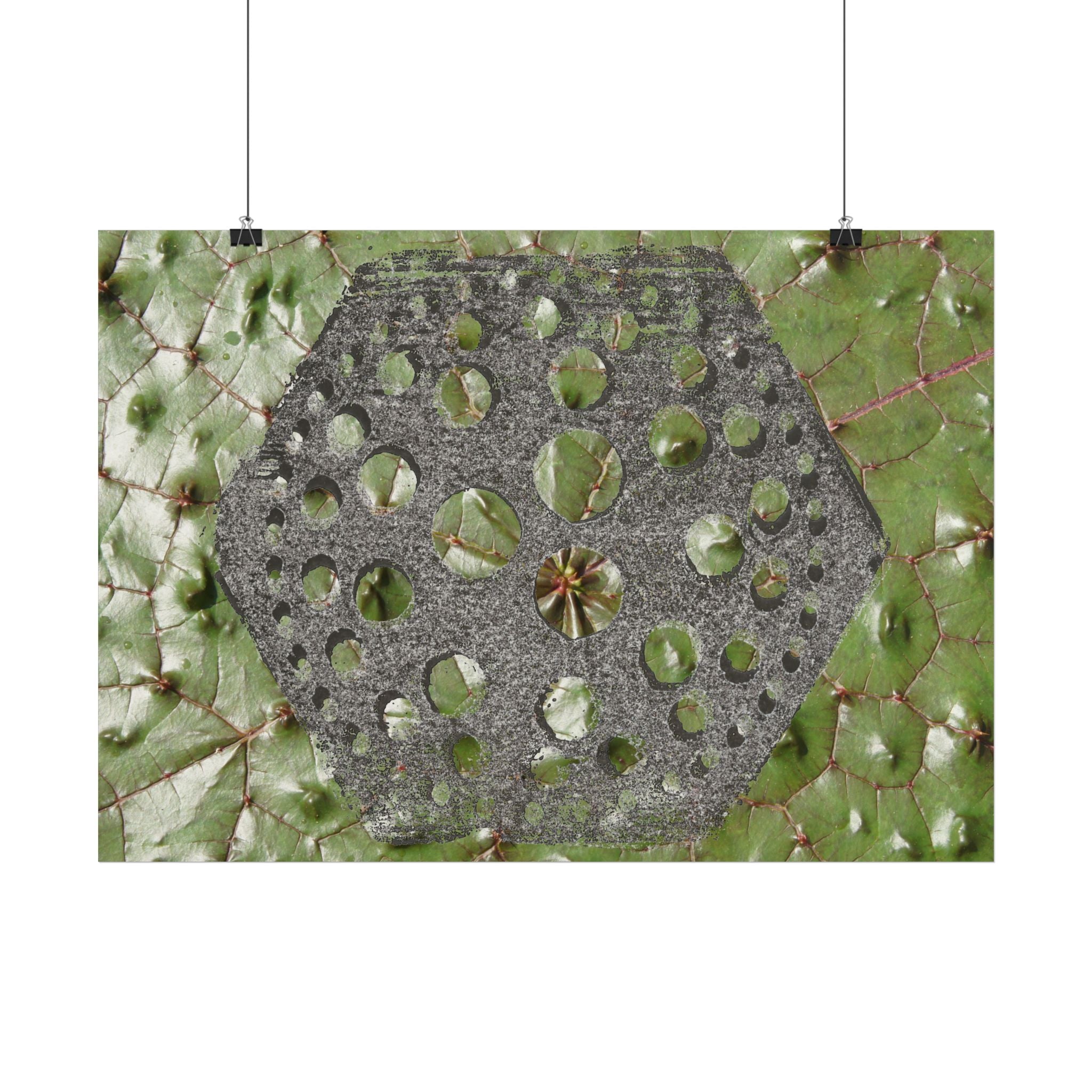 Geometrische zeshoekige uitgesneden kunstposter | Horizontale poster 