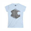 Hexagon Vintage Graphic Tee — Distressed Geometric Women’s T-Shirt