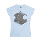 Hexagon Vintage Graphic Tee — Distressed Geometric Women’s T-Shirt