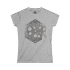 Women's Hexagon Dice Graphic Tee — Vintage Board Game T-Shirt