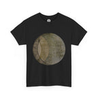 Moon Phase Graphic Tee — Vintage Crescent Circle Design