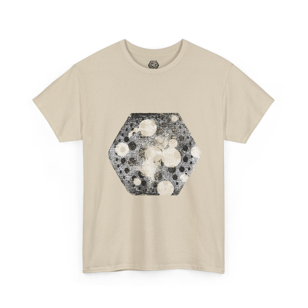 Hex Moon Graphic Tee Design Hex17 — Distressed Space Cheese Vintage Astronomy T-Shirt