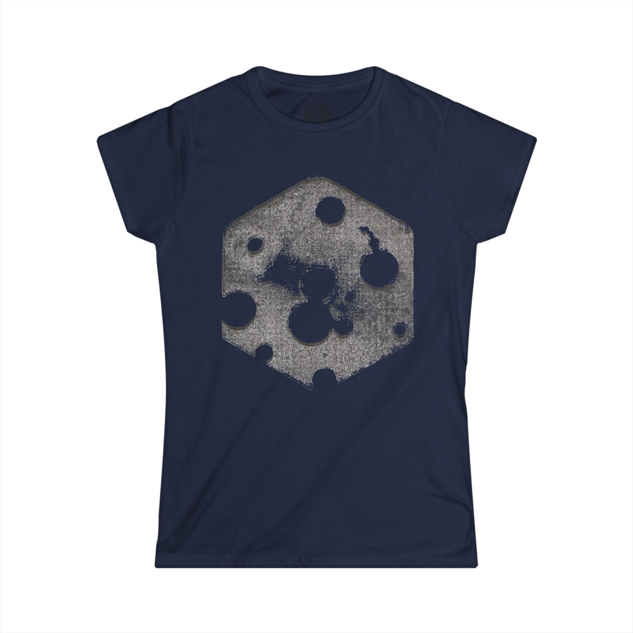 Dames T-shirt — Grunge Swiss Cheese Hex Graphic Tee 