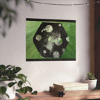Abstract Green Dice Matte Poster — Geometric Art Print