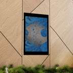 Abstract Geode Texture Matte Vertical Poster | Blue Stone Wall Art