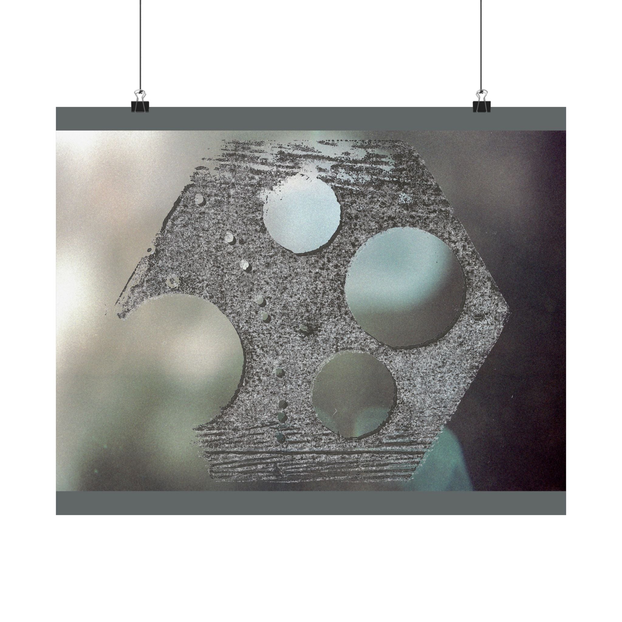Abstracte geometrische textuur poster, matte horizontale poster | Moderne muurdecoratie 