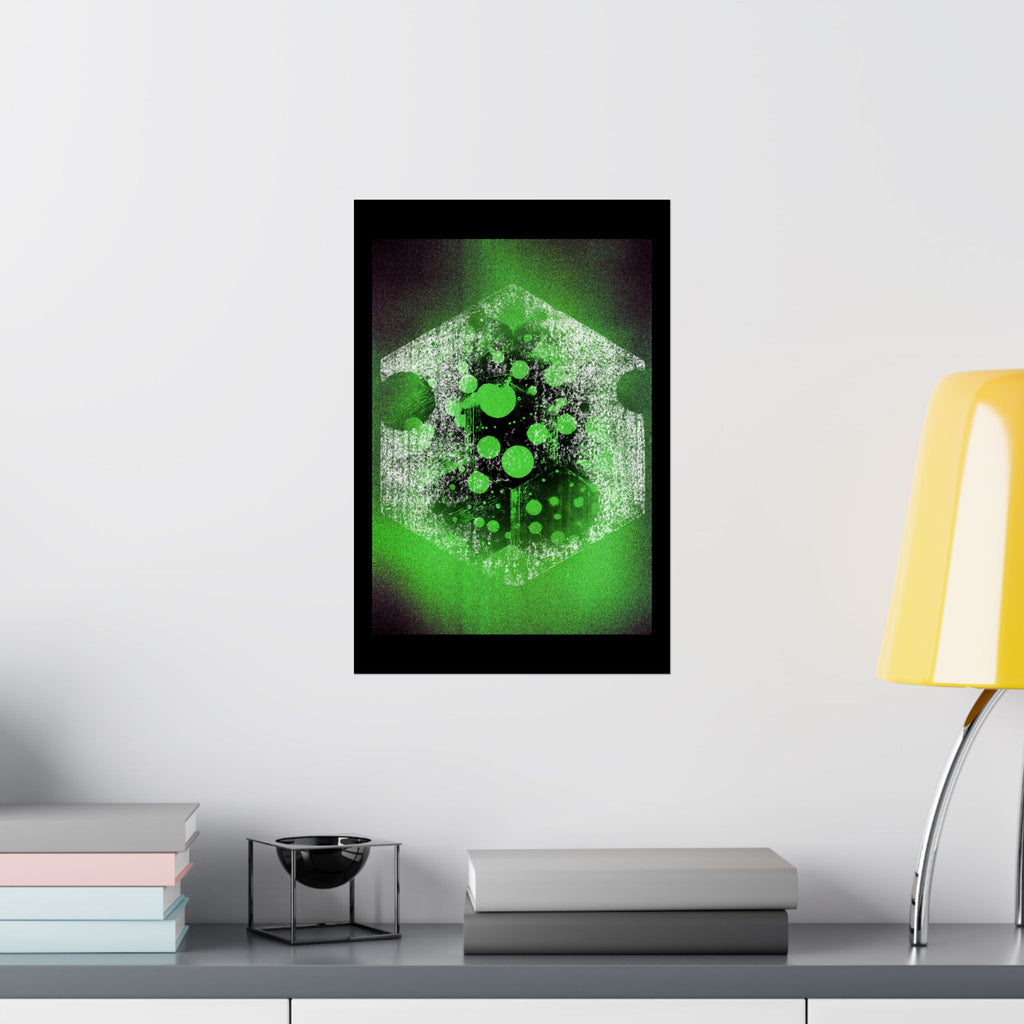 Abstract Green Hex Poster