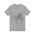 Hex Moon Graphic V-Neck Tee Design Hex23 — Distressed Space Cheese Vintage Astronomy V-Neck T-Shirt