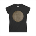 Vintage Moon Graphic Tee — Distressed Lunar Circle Women's T-Shirt