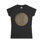 Vintage Moon Graphic Tee — Distressed Lunar Circle Women's T-Shirt