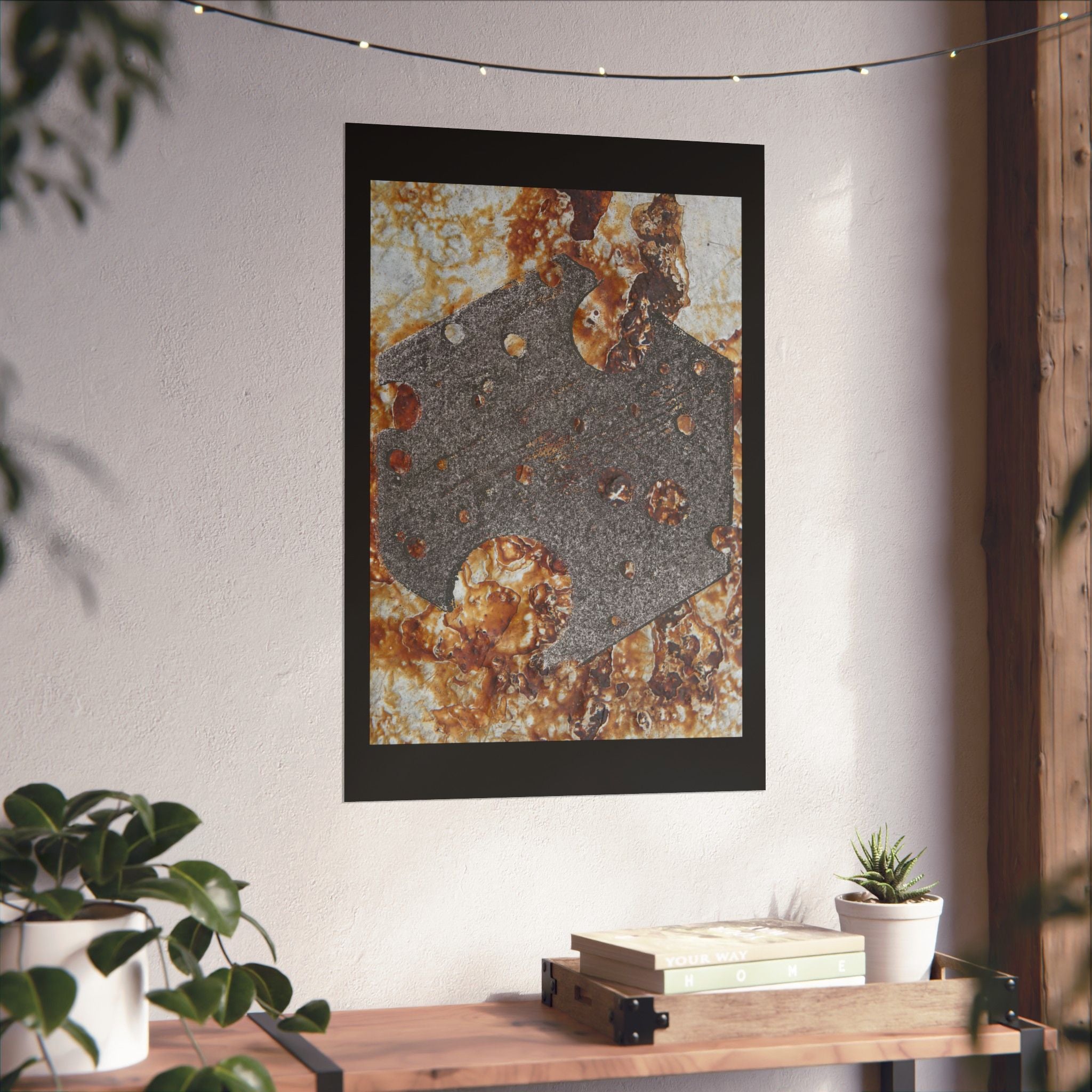 Rust Texture Matte Poster — Industrial Abstract Vertical Wall Art