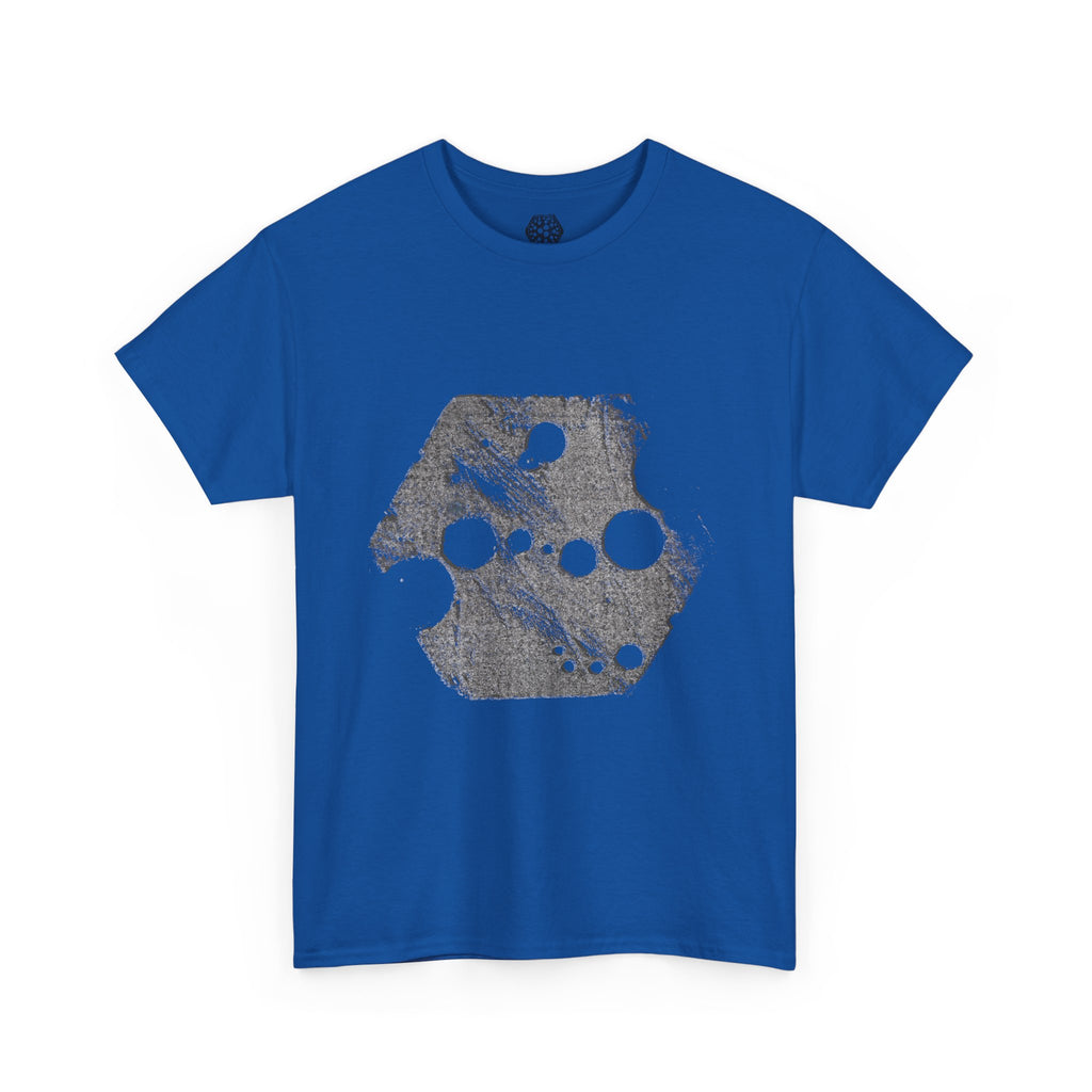Hexagon Circles Graphic Tee — Digital Manual Print Art