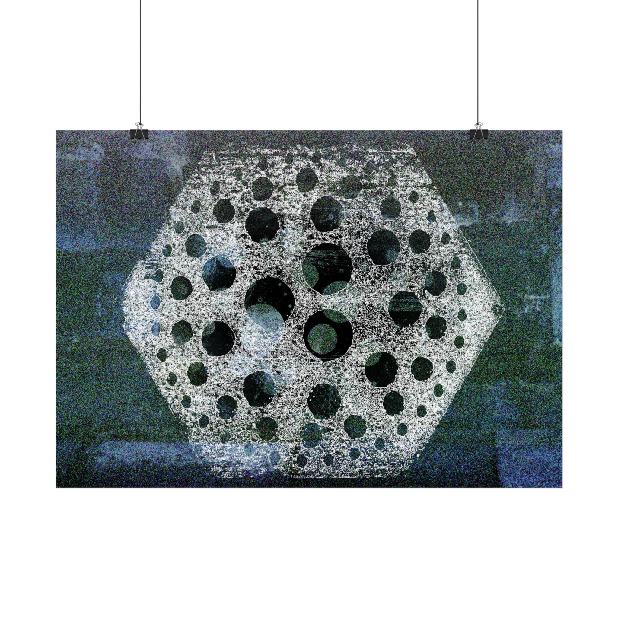 Abstracte geometrische zeshoekige poster — Horizontale wanddecoratie 