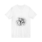 Hex Moon Graphic Tee Design Hex34 — Distressed Space Cheese Vintage Astronomy V-Neck T-Shirt