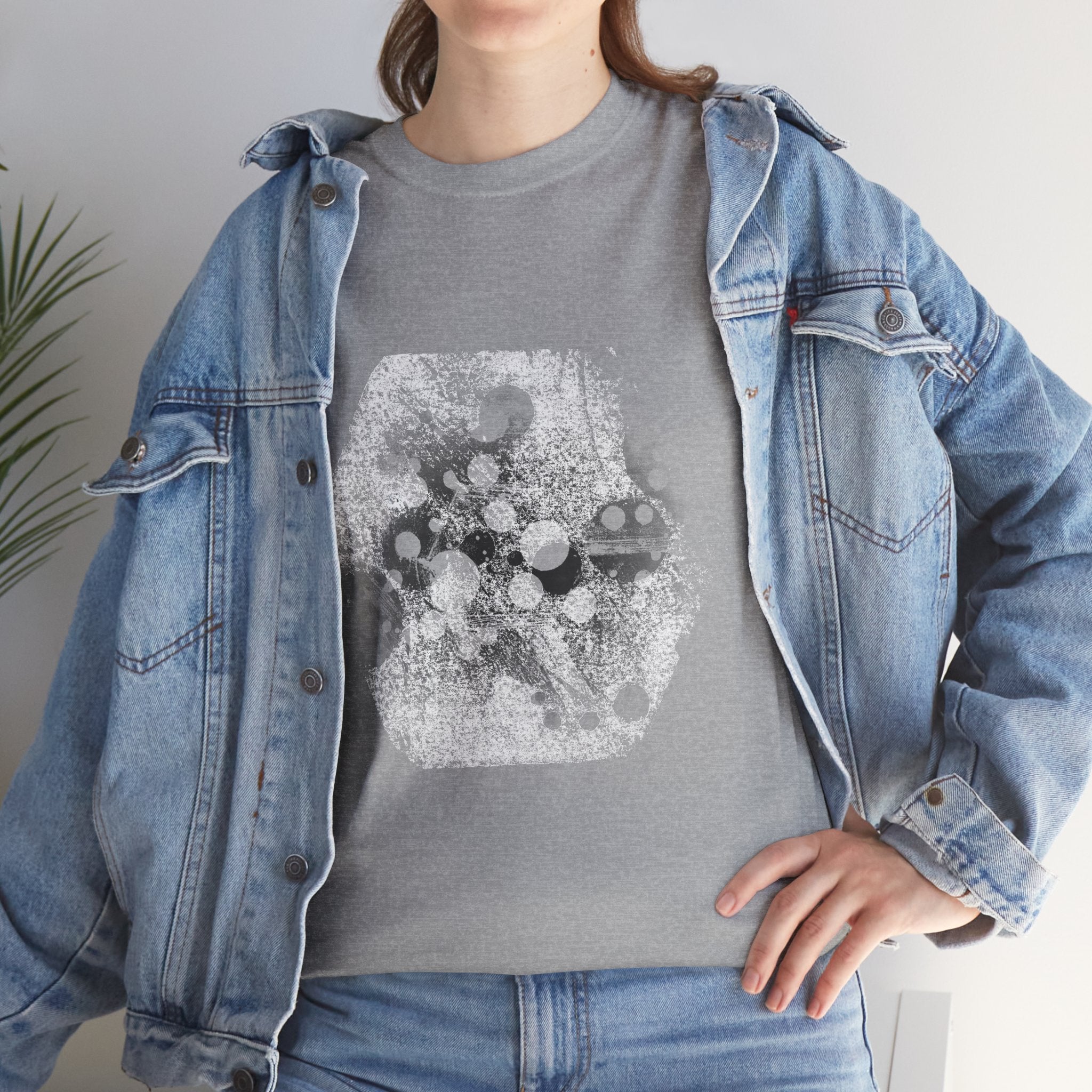 Hex Moon Graphic Tee — Distressed Space Cheese Vintage Astronomy T-Shirt