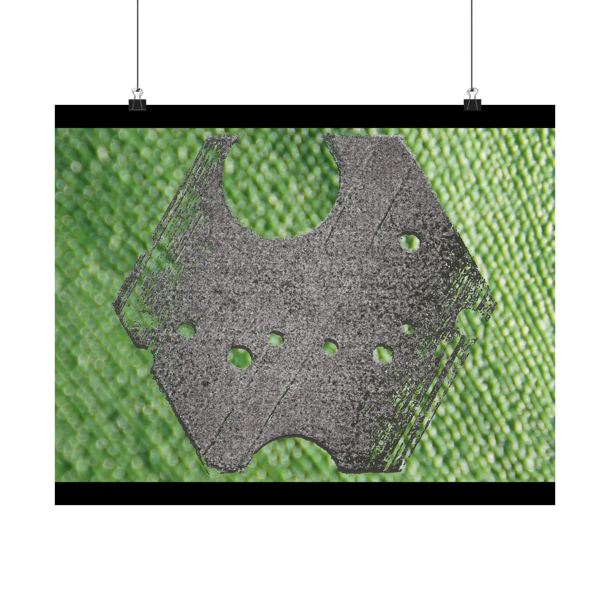 Vintage Razor Blade Poster Matte Horizontal | Macro Texture Wall Art