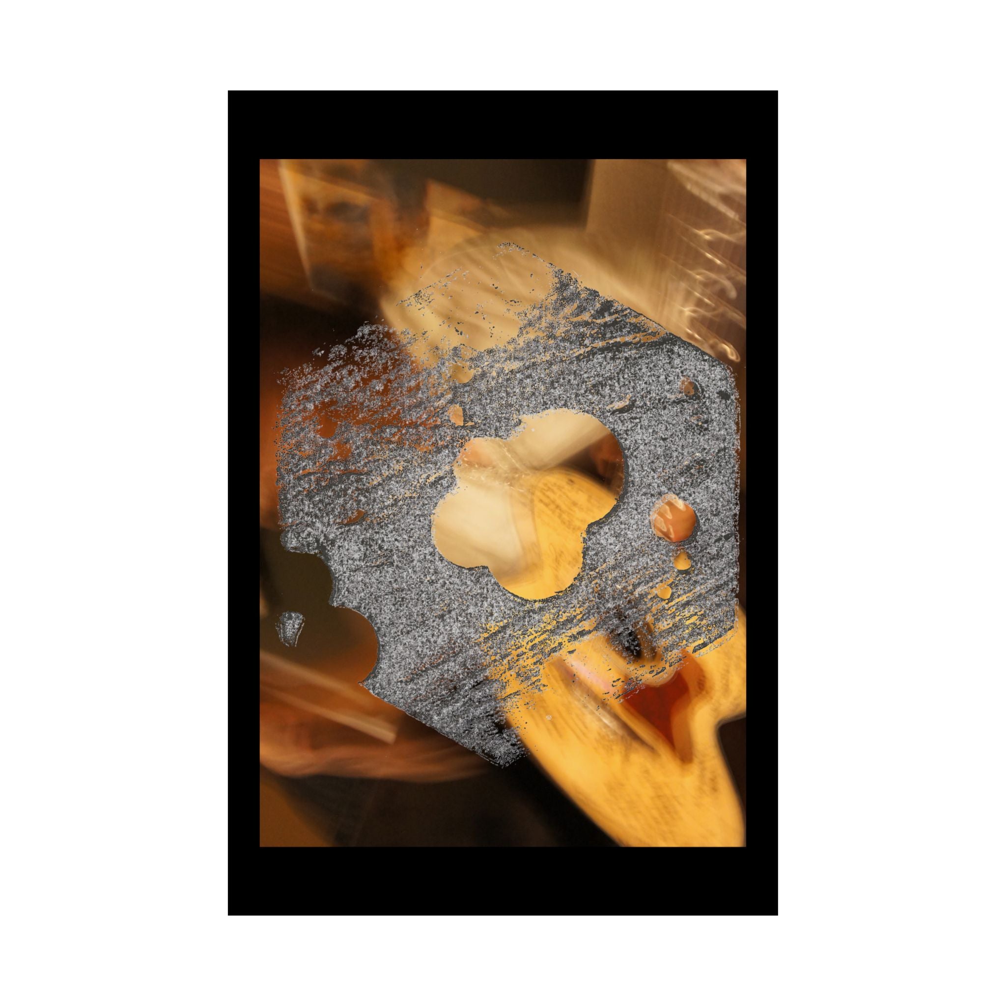 Abstract Texture Collage Matte Poster | Vertical Art Print