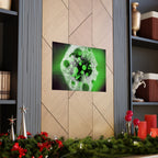 Abstract Green Bubble Matte Poster — Horizontal Modern Art Print