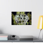 Matte Horizontal Poster — Abstract Marine Coral Hexagon Art