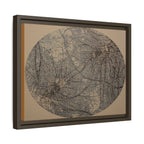 Ingelijst canvas met matte afwerking, nr. 09 — Reproductie van een houtsnijwerk van Twin Tree (Zwart, Donker leisteen &amp; Rustgevend bruin) 