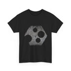 Hexagon Circles Graphic Tee — Digital Manual Print Art