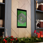 Hexagon Moss Orb Poster | Matte Vertical Botanical Wall Art