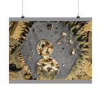 Abstract Geode Collage Matte Horizontal Poster | Mineral Texture Wall Art