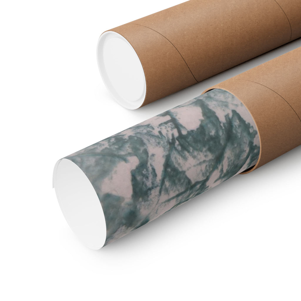 Poster met botanische textuur en matte afwerking — Horizontaal wanddecoratie met groen bladpatroon 