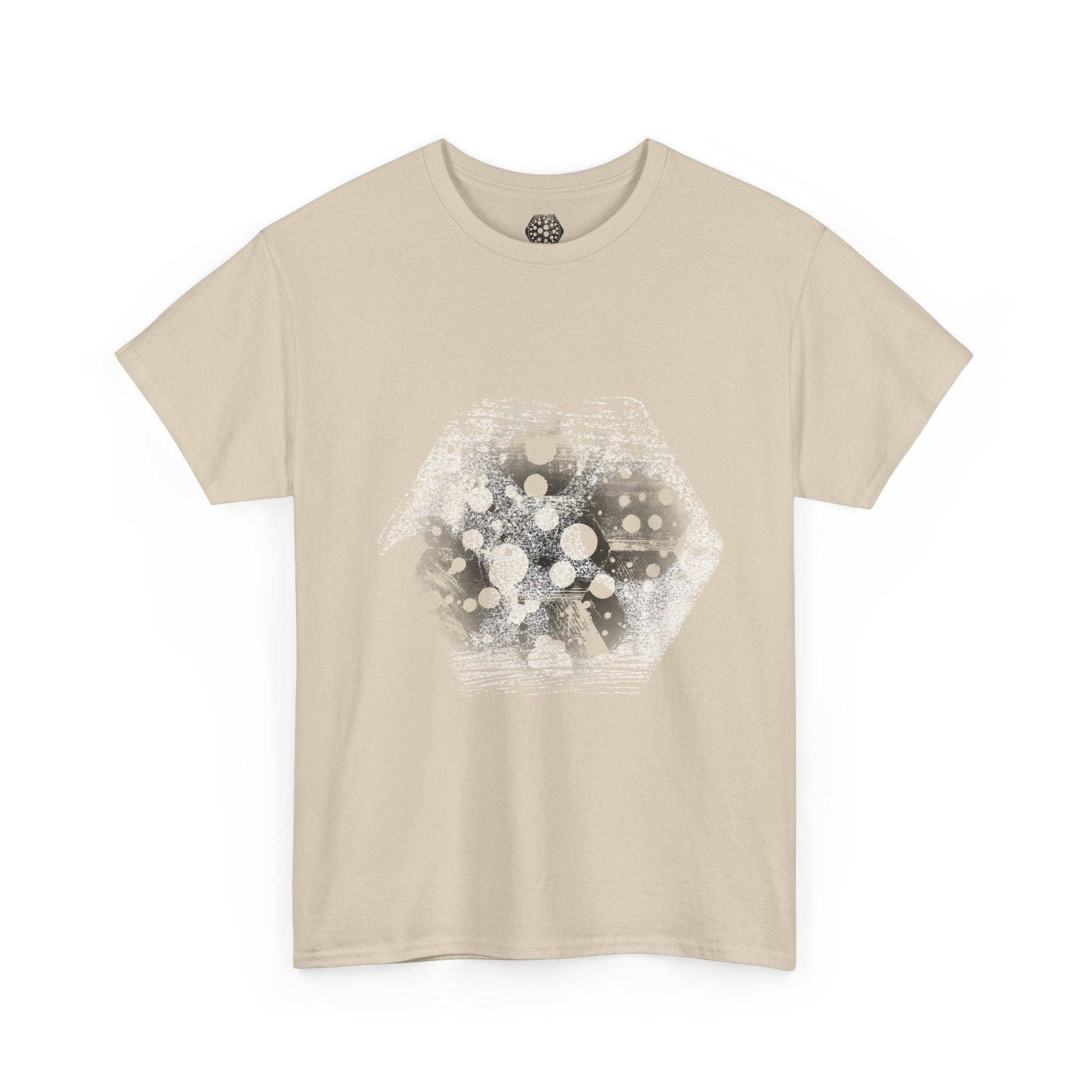 Hex Moon Graphic Tee — Distressed Space Cheese Vintage Astronomy T-Shirt