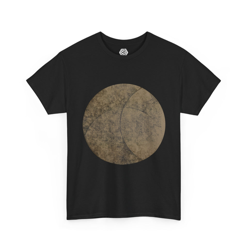 Vintage Moon Circle T‑Shirt — Distressed Lunar Graphic Tee