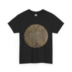 Vintage Moon Circle T‑Shirt — Distressed Lunar Graphic Tee