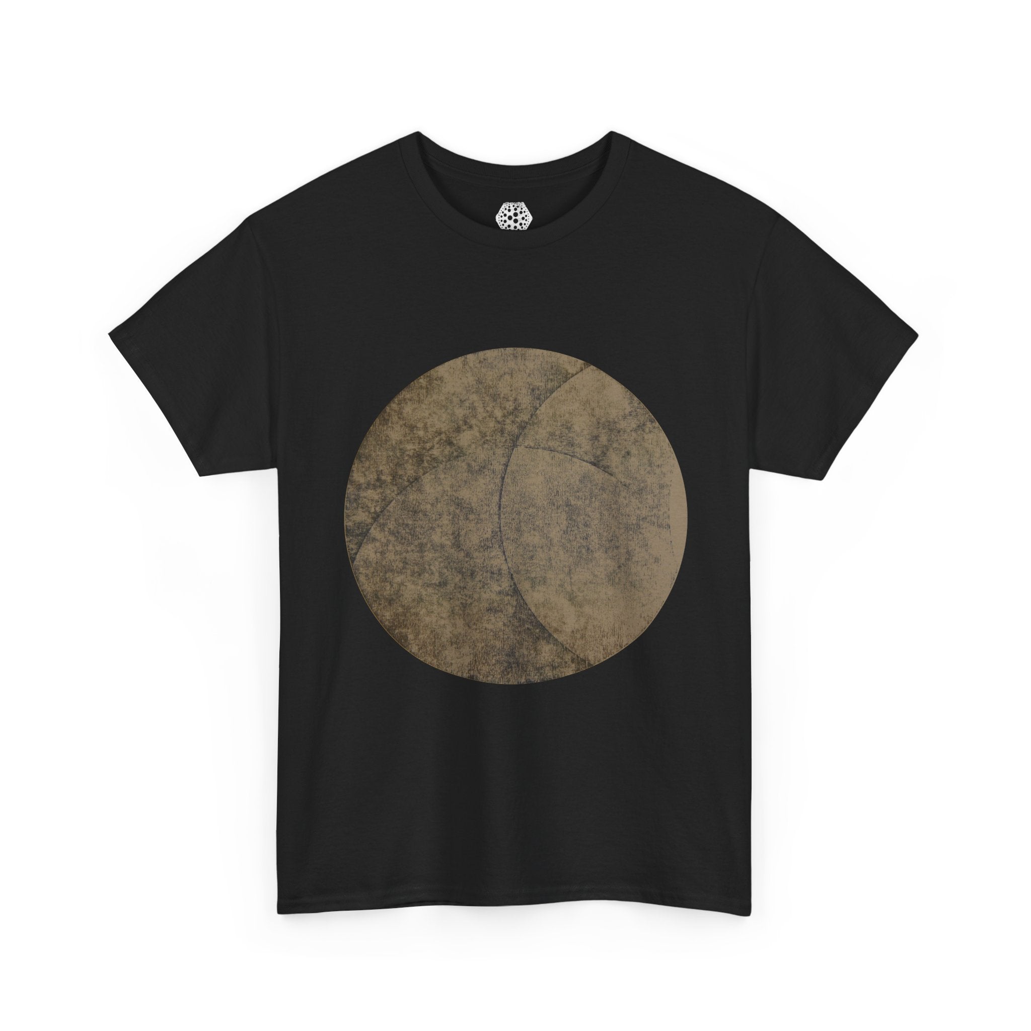 Vintage Moon Circle T‑Shirt — Distressed Lunar Graphic Tee