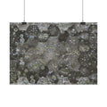 Abstract Hexagon Bubble Poster — Geometric Textured Wall Art