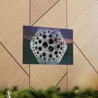 Abstract Geometric Moon Poster — Matte Horizontal Art Print