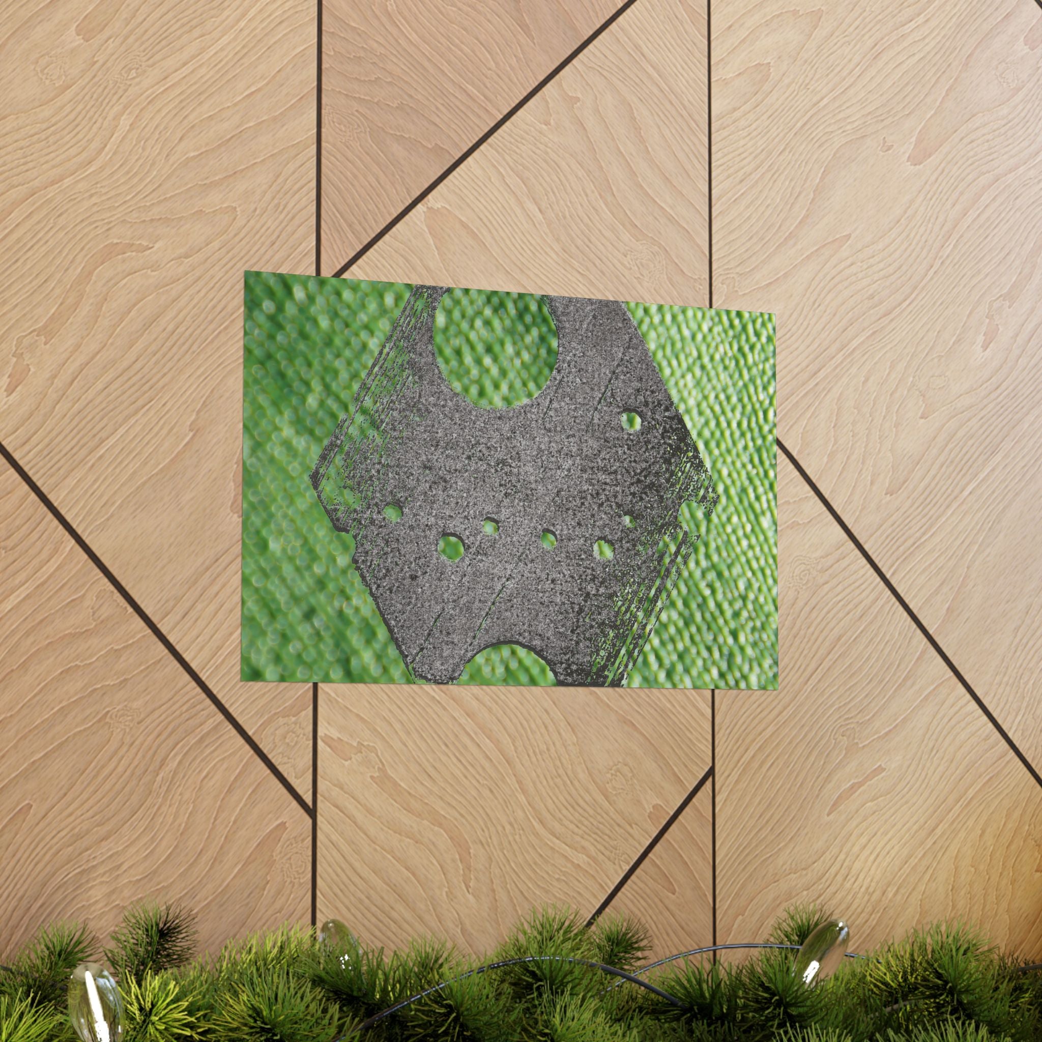 Vintage Razor Blade Poster Matte Horizontal | Macro Texture Wall Art