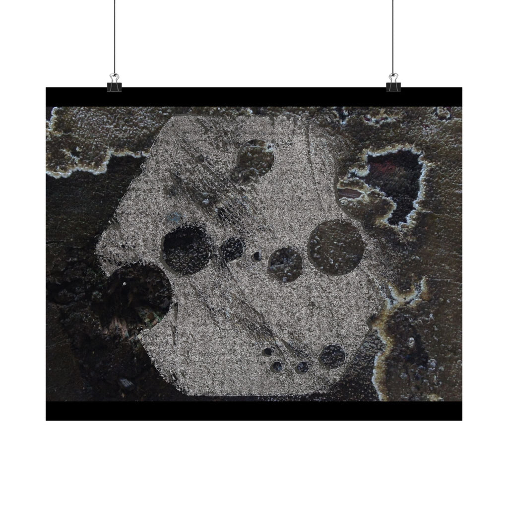 Abstracte grunge matte poster — Donkere textuur horizontale muurdecoratie 