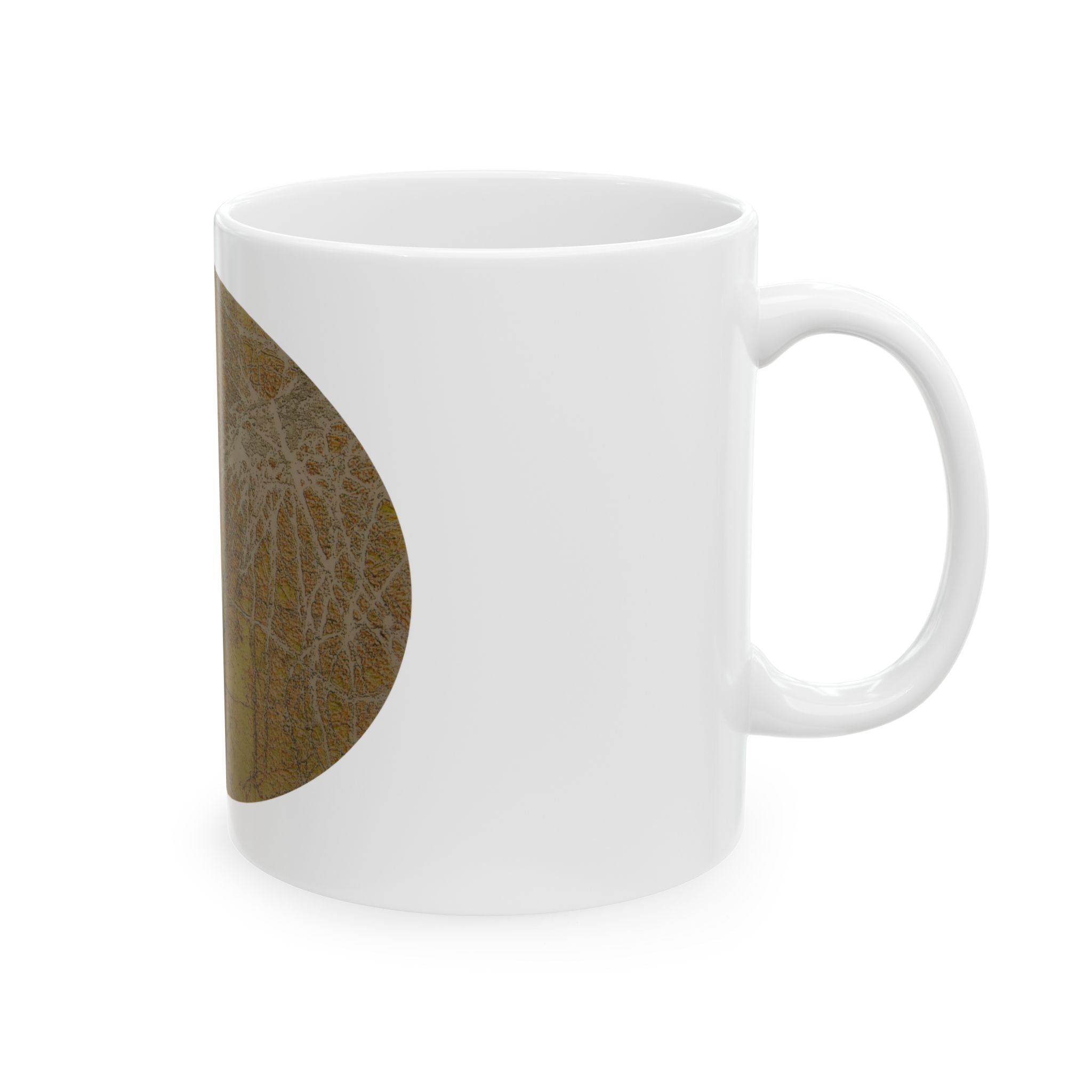 Rustieke keramische mok met paardenbloemzaadjes – Vintage botanische koffiekop - nr. 44 