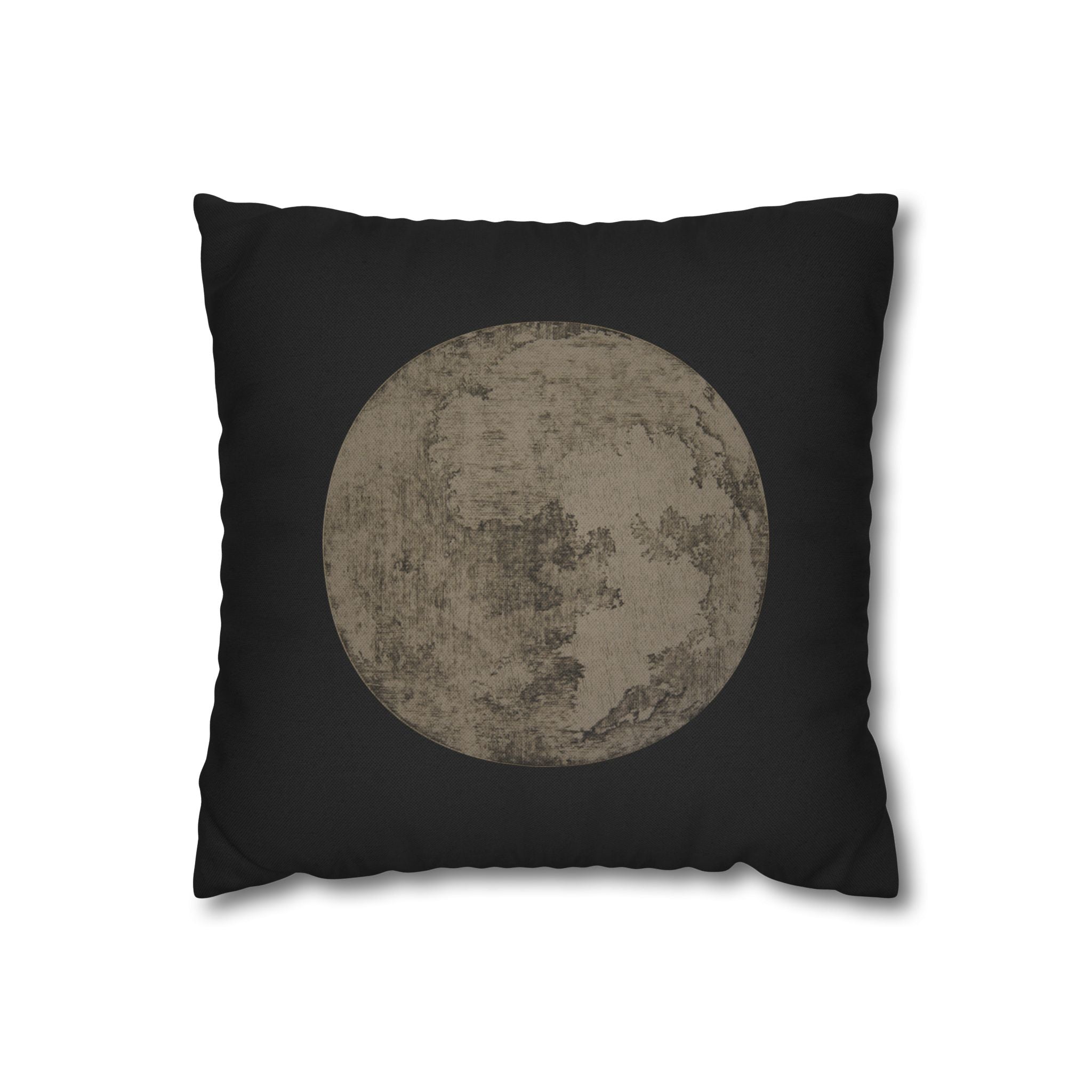 Moon Phase Throw Pillowcase — Vintage Full Moon Decorative Pillow Cover