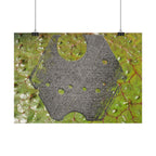 Abstracte geometrische bladstructuur poster | Horizontale muurdecoratie 