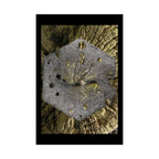 Gold Leaf Abstract Art Matte Poster | Metallic Hexagon Wall Art