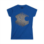 Hexagon Vintage Graphic Tee — Distressed Geometric Women’s T-Shirt