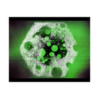 Abstract Green Bubble Matte Poster — Horizontal Modern Art Print
