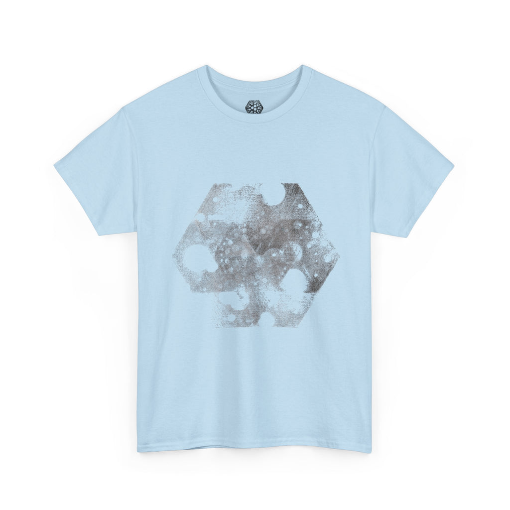 Hex Moon Graphic Tee Design Hex23 — Distressed Space Cheese Vintage Astronomy T-Shirt