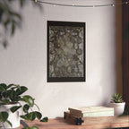 Abstracte zeshoekige bubbelposter met matte afwerking — Geometrische metallic wanddecoratie 