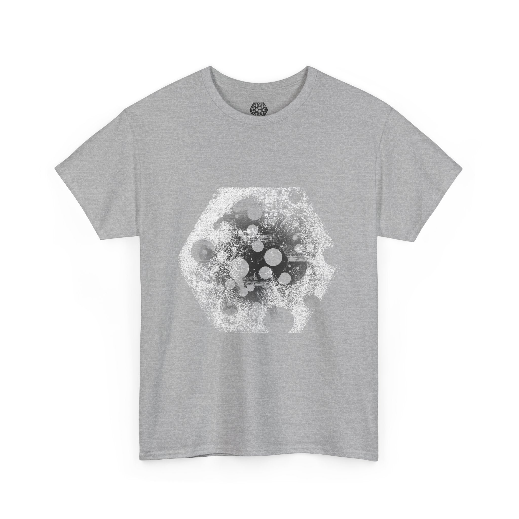 Hex Moon Graphic Tee — Distressed Space Cheese Vintage Astronomy T-Shirt