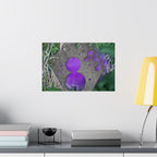 Paarse abstracte bokeh-uitgesneden poster | Matte horizontale poster 
